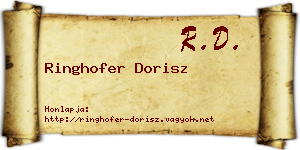 Ringhofer Dorisz névjegykártya